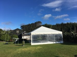 clipframe on lawn - Peninsula Party Hire