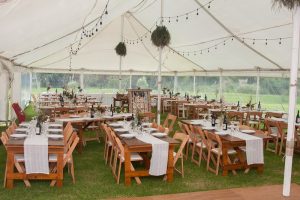 Electron - table set out - Peninsula Party Hire