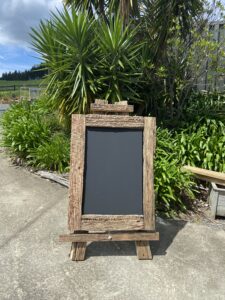 Rustic Chalk Welcome Board Hire for a Wedding or Party