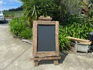 Rustic Chalk Welcome Board Hire for a Wedding or Party