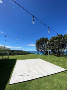 Party Hire - Dance floor with Festoon lights