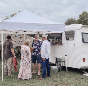 Gazebo hire with caravan bar