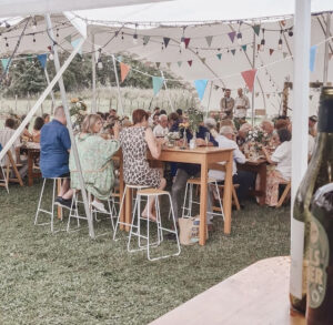 Marquee decorated with marquees