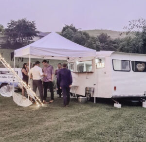 Gazebo cover for caravan bar