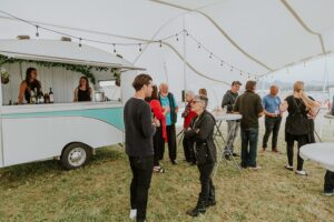 Bar Caravan inside stretch tent