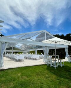 Clear Wedding Marquee on Coromandel Peninsula