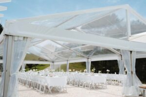 Clear Wedding Marquee on Coromandel Peninsula
