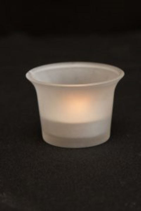 Tea-Light-Holder-Frosted-Glass - Peninsula Party Hire