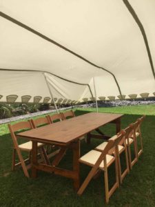 Wooden-Table-Setting-B - Peninsula Party Hire